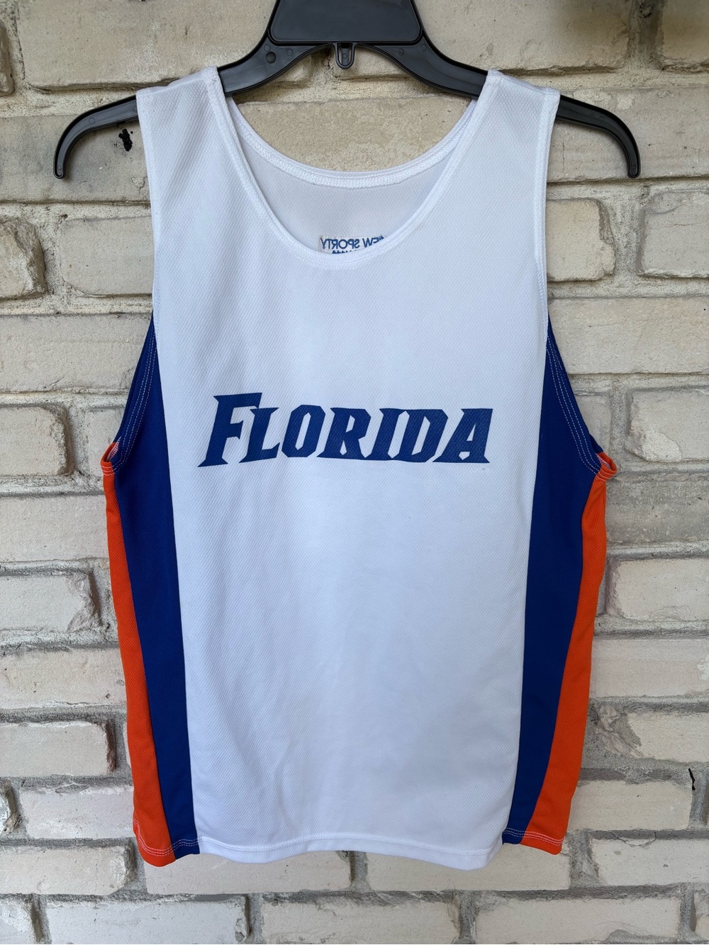 Florida Gators  Athletic Tank with Blue and Orange Panels  crew rowers on back